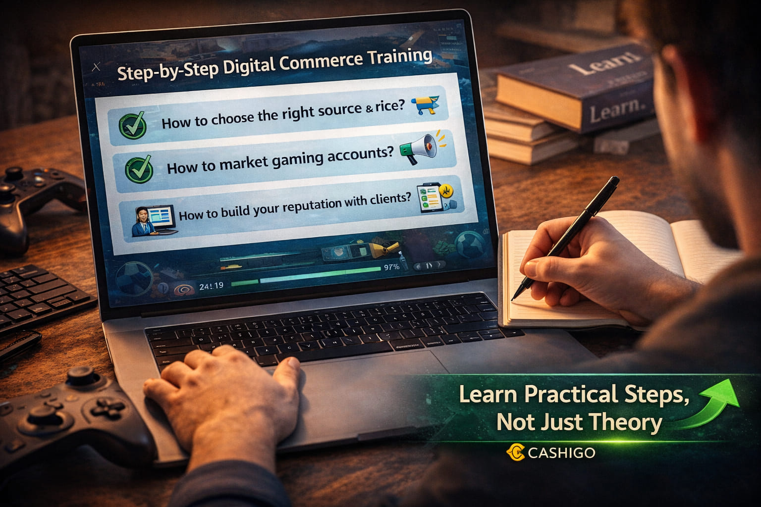 Learn digital commerce with practical step by step training